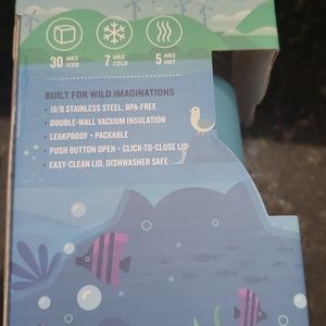 Stanley go bottles for kids salmon and aqua color